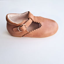 Load image into Gallery viewer, SECONDS Indi Hard Sole Genuine Leather T-bar - Almond.